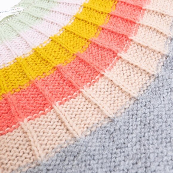 Anthropologie Colleen Alpaca Wool Blend Rainbow Sweater Shimmer Gray - Picture 8 of 13